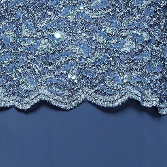 ALEX EVENINGS | 3/4 Sleeve Stretch Lace Bodice - Picture 3 of 14